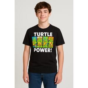 Teenage Mutant Ninja Turtles "Turtle Power" Graphic Tee – Black, Size XL, NWOT